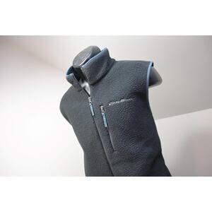 Eddie Bauer Fleece Winter Sherpa Vest Jacket Full Zip Mens Sz LT Large TALL